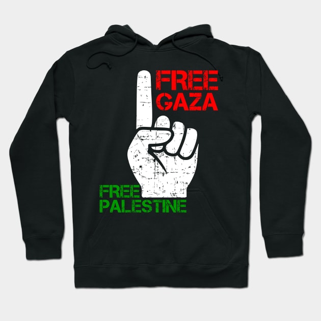 Free Gaza Free Palestine - Rise Your Hand & Protest Israel Hoodie by mangobanana